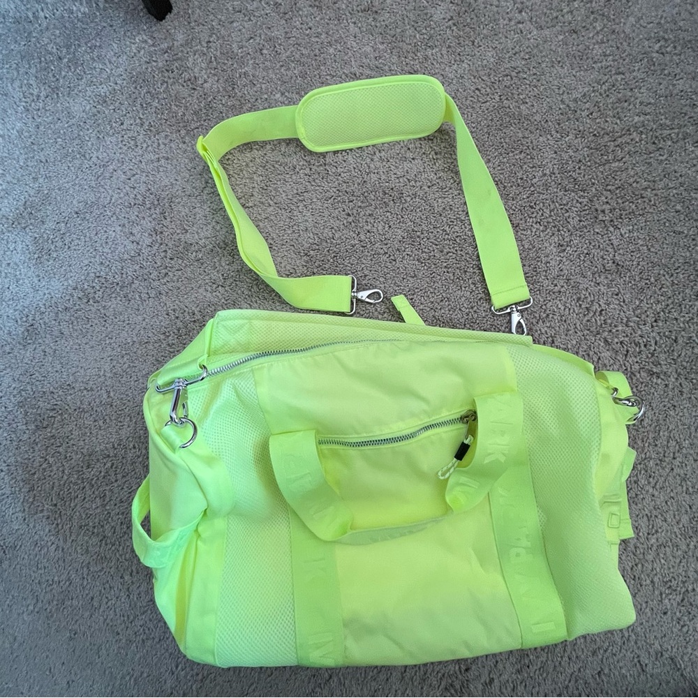 IVY PARK Neon Lime Green Travel Duffel Bag